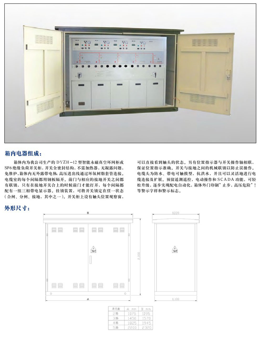 DYHW-12型10KV智能箱式開閉所(圖2)