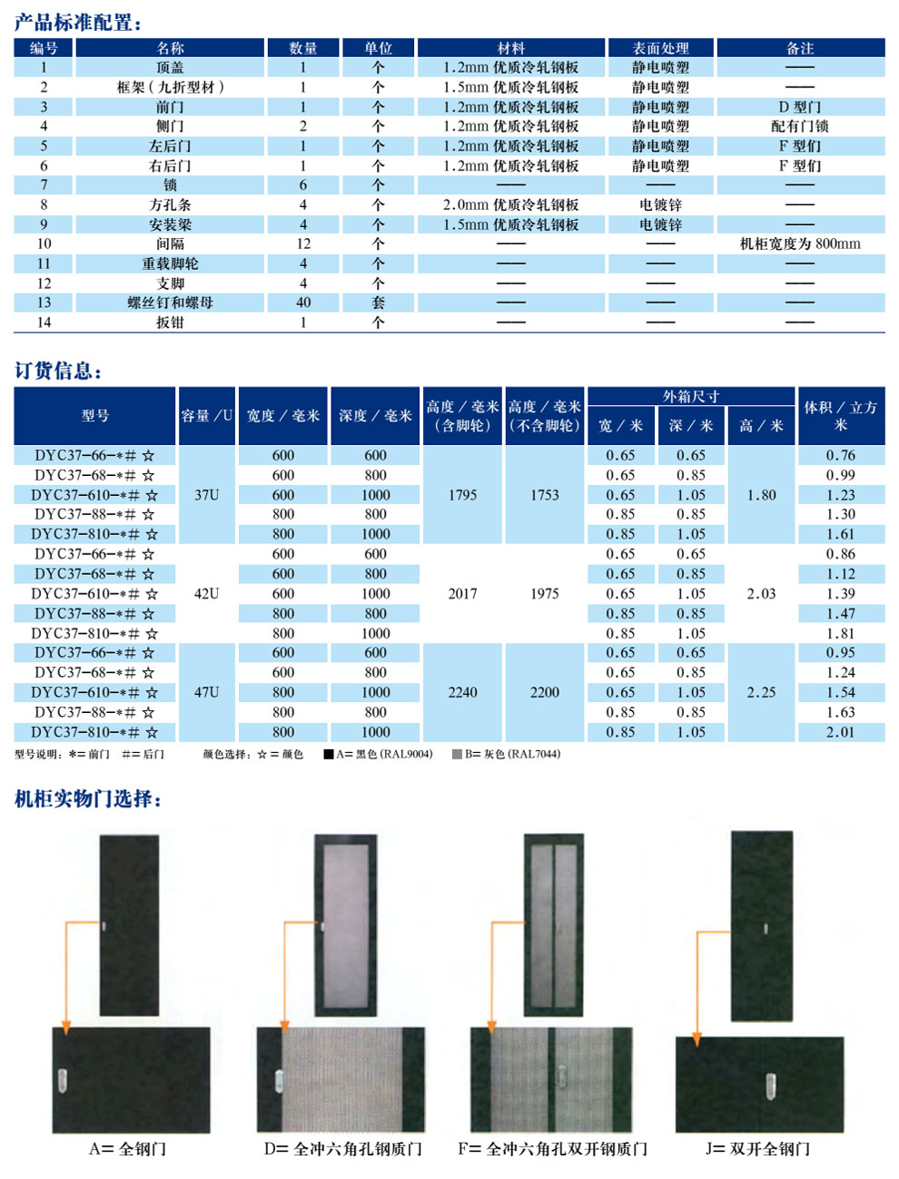 豪華C型網(wǎng)絡(luò)服務(wù)器機柜 DYC CABINET(圖3)